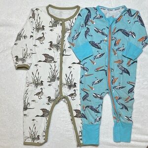 Duck and Pelican Print Kids One Piece sleepers 9/12 months